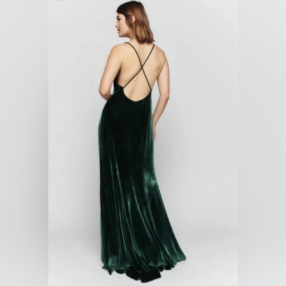 Reformation Rimini Velvet Maxi Dress - Picture 2 of 8
